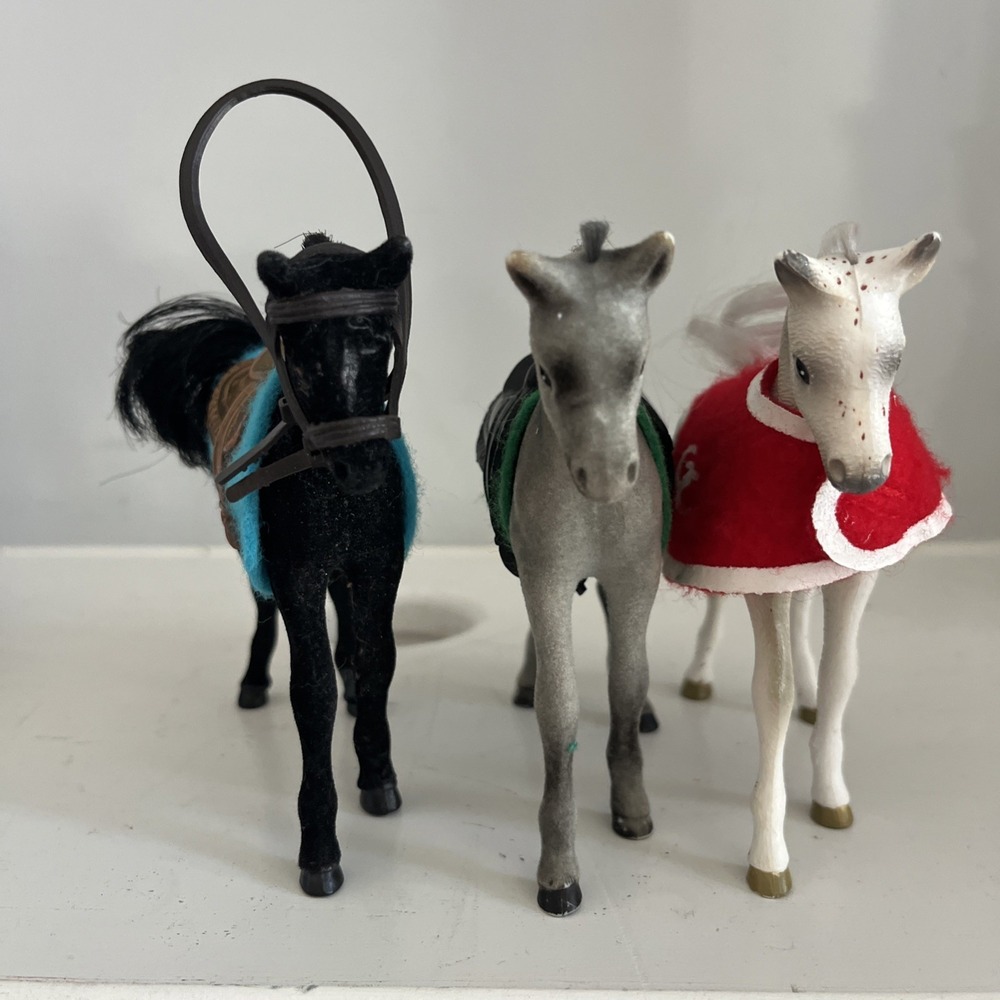 Vintage Marchon Empire Mixed Lot Of 3 Horses Grand Champion Gray White Black